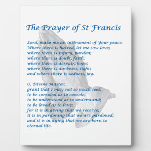 The St Francis Prayer Plaque