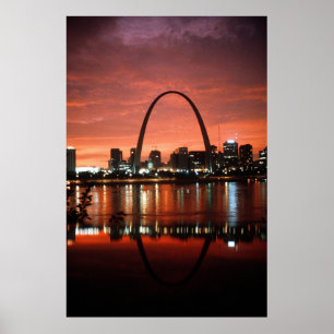 The St. Louis Arch at Dusk Photograph Poster