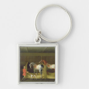 The Stables and Two Famous Running Horses belongin Keychain