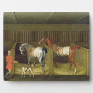 The Stables and Two Famous Running Horses belongin Plaque