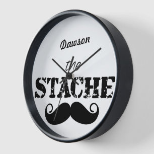 The Stache Moustache Pattern Clock