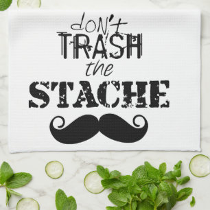 The Stache Moustache Pattern Kitchen Towel