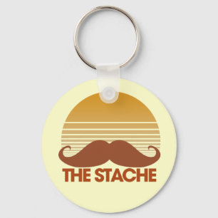 The Stache Retro Design Keychain