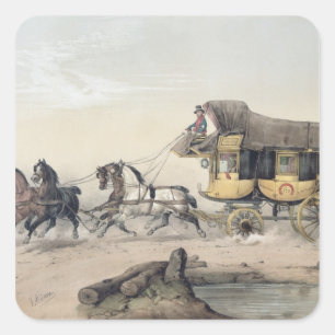The Stage Coach Square Sticker