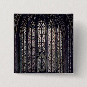 The stained glass window 2 inch square button