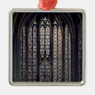 The stained glass window metal ornament
