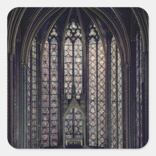 The stained glass window square sticker