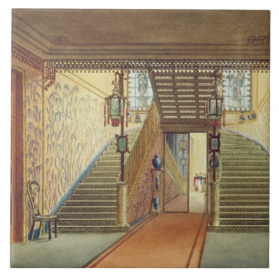 The Staircase, from Views of the Royal Pavilion, B Tile