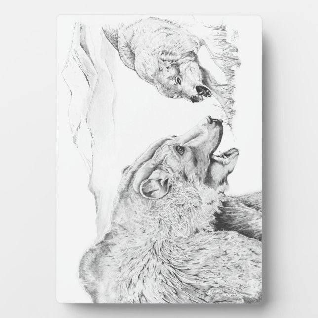 The Stand Off ~ 5x7 with Easel Plaque (Front)