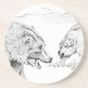 The Stand Off - Sandstone Coasters