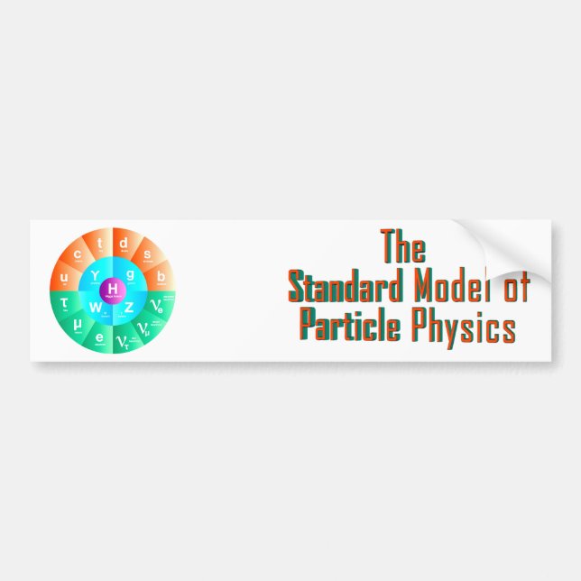 The Standard Model of Particle Physics Bumper Sticker (Front)