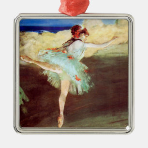 The Star: Dancer on Point by Degas Metal Ornament