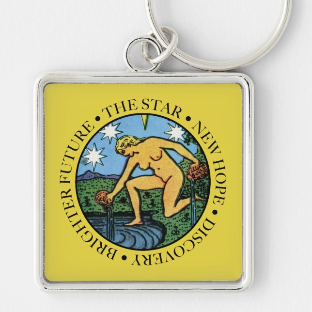 The Star Keychain with Text (Front)
