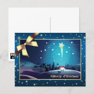 The Star of Bethlehem.  Christmas  Holiday Postcard