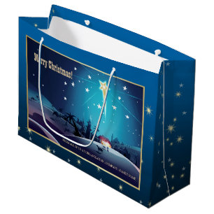 The Star of Bethlehem. Custom Christmas  Large Gift Bag