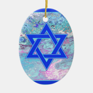 The Star of David on Marble Ceramic Ornament