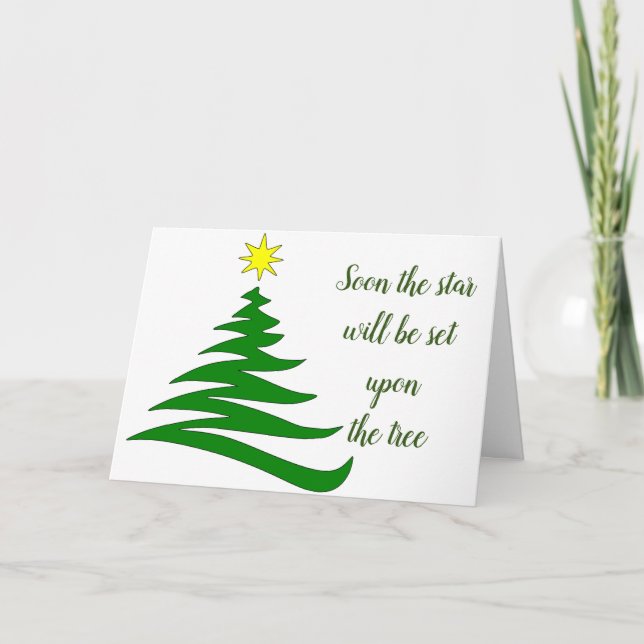 THE STAR ON THE TREE/FRIENDS/FAMILY CARD (Front)