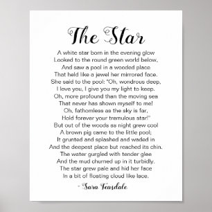 The Star Poem by Sara Teasdale Poster