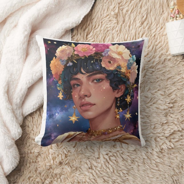 The star sign of libra personified money  throw pillow (Blanket)