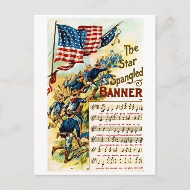 The Star Spangled Banner 1908 Postcard (Front)