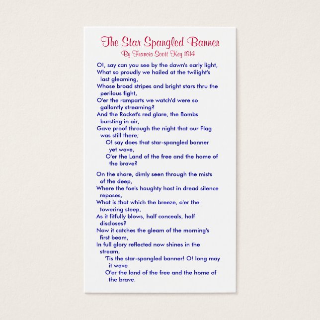 The Star Spangled Banner (4) (Front)