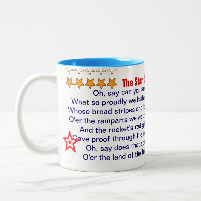 The Star Spangled Banner mug (Left)