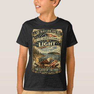 The Star Spangled Banner Patriotic Usa 4th Of July T-Shirt