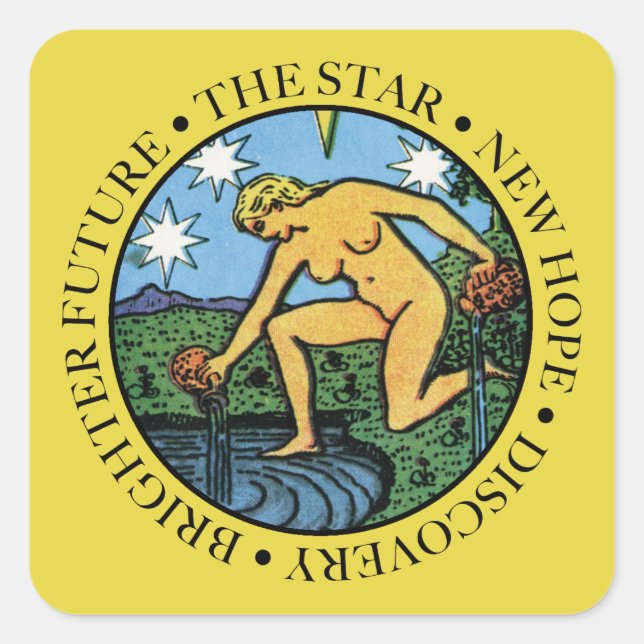 The Star Sticker with Text (Front)