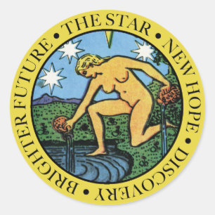 The Star Sticker with Text