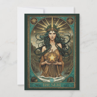 The Star Tarot Art Flat Thank You Card