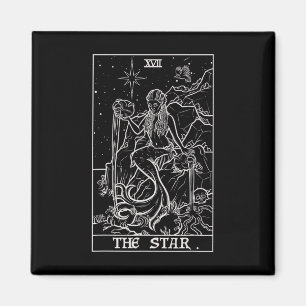 The Star Tarot Card Halloween Mermaid Gothic Witch Magnet