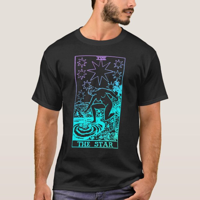 The Star Tarot Card Rider Waite Witchy T-Shirt (Front)