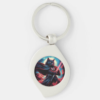 The Stardust Samurai | Cosmic Cat Warrior Keychain