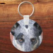 The Stare Down - a cowdog look Keychain (Front)