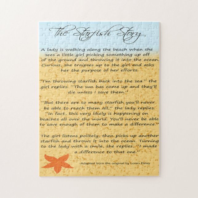 The Starfish Story Jigsaw Puzzle (Vertical)