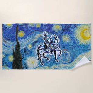 The Starry Knight        Beach Towel