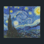 The Starry Night, 1889 by Vincent van Gogh Fleece Blanket<br><div class="desc">The Starry Night,  1889 by Vincent van Gogh. It depicts the view from the east-facing window of his asylum room at Saint-Rémy-de-Provence,  just before sunrise,  with the addition of an imaginary village.</div>