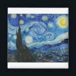 The Starry Night 1889 by Vincent van Gogh Magnet<br><div class="desc">Vincent Willem van Gogh (Dutch: [ˈvɪnsɛnt ˈʋɪləɱ vɑŋ ˈɣɔx] (listen);[note 1] 30 March 1853 – 29 July 1890) was a Dutch Post-Impressionist painter who posthumously became one of the most famous and influential figures in the history of Western art. In a decade, he created about 2, 100 artworks, including around...</div>