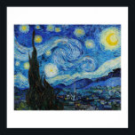"THE STARRY NIGHT" 1889 BY VINCENT VAN GOGH POSTER<br><div class="desc">"THE STARRY NIGHT" 1889 BY VINCENT VAN GOGH ON POSTER
FROM THE COLLECTION OF THE JOHN PAUL GETTY MUSEUM</div>