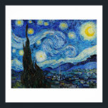 "THE STARRY NIGHT" 1889 BY VINCENT VAN GOGH POSTER<br><div class="desc">"THE STARRY NIGHT" 1889 BY VINCENT VAN GOGH ON POSTER
FROM THE COLLECTION OF THE JOHN PAUL GETTY MUSEUM</div>