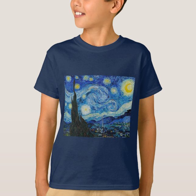 the starry night 1889 by vincent van gogh T-Shirt (Front)