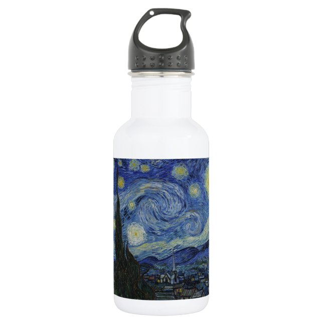 The Starry Night 1889 Vincent van Gogh 532 Ml Water Bottle (Front)