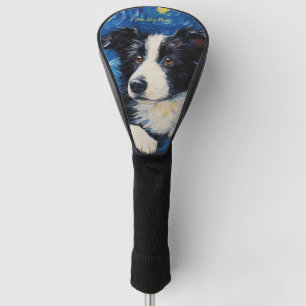 The starry night - Border Collie Dog 001 - Qian wa Golf Head Cover