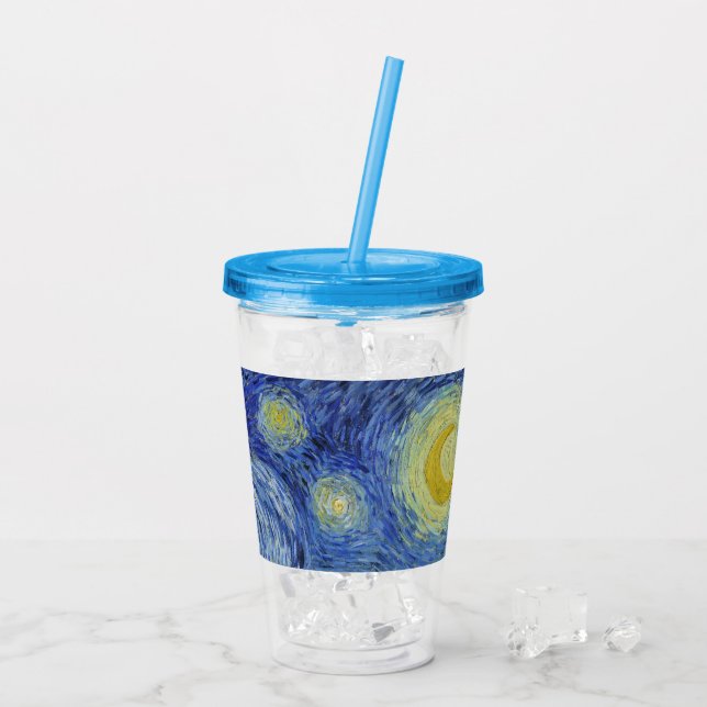 The Starry Night by Van Gogh Acrylic Tumbler (Back Ice)