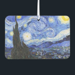 The Starry Night by Van Gogh Air Freshener<br><div class="desc">Oil painting by the Dutch master Vincent Van Gogh(1853-1890) Probably his most famous painting, Van Gogh painted 'The Starry Night' in 1889 from memory while in an asylum in France where he checked himself in for depression.The scene depicts the view from his bedroom window. In the painting there is the...</div>