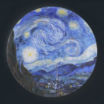 The Starry Night by Van Gogh Paper Plate<br><div class="desc">An oil painting by the great Dutch painter Vincent Van Gogh(1853-1890)Considered by some to be his most famous piece of art, Van Gogh painted 'The Starry Night' in 1889 from memory while living in an asylum in France where he had checked himself in for depression.The scene depicts the view from...</div>