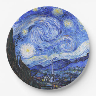 The Starry Night by Van Gogh Paper Plate