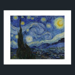 The Starry Night by Van Gogh Poster<br><div class="desc">This version leaves a white border, suitable for adding a matting and a frame. About the Work The Starry Night Starry Night (Dutch: De sterrennacht) is a painting by the Dutch post-impressionist artist Vincent van Gogh. Painted in June 1889, it depicts the view outside of his sanitarium room window at...</div>