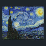 The Starry Night by Van Gogh Poster<br><div class="desc">The Starry Night by Van Gogh. 
Please visit my store for more interesting design and more colour choice => zazzle.com/iwheels*</div>