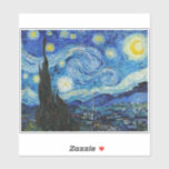 "THE STARRY NIGHT" BY VINCENT VAN GOGH ART STICKER<br><div class="desc">"THE STARRY NIGHT 1889" BY VINCENT VAN GOGH ART TRANSPARENT STICKER</div>